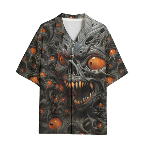 Hawaiian Shirt Evil Zombie Skull