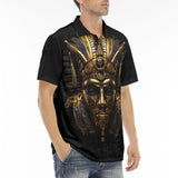Men's Polo Shirt Golden Egyptian Pharaoh Mask