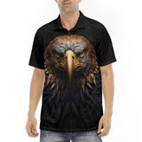 Men's Polo Shirt Golden Eagle Head