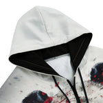 Men's Zip Up Hoodie Bloody Panda Art