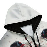 Men's Zip Up Hoodie Bloody Panda Art