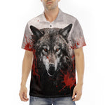 Men's Polo Shirt Bloody Wolf Art