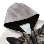 Men's Zip Up Hoodie Bloody Wolf Art