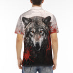 Men's Polo Shirt Bloody Wolf Art