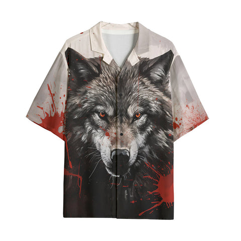 Hawaiian Shirt Bloody Wolf Art