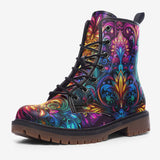 Leather Boots Neon Art Pattern