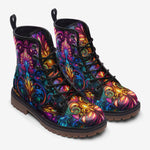 Leather Boots Neon Art Pattern