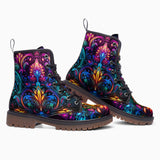 Leather Boots Neon Art Pattern