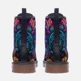 Leather Boots Neon Art Pattern