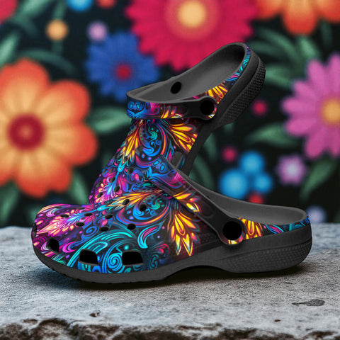 Classic Clogs Neon Art Pattern