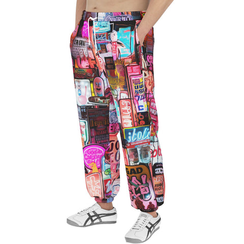 Men's Sweatpants Neon Signs Light Collage