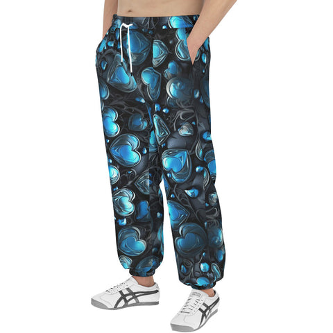 Men's Sweatpants Blue Glass Hearts