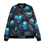 Bomber Jacket Blue Glass Hearts