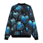 Bomber Jacket Blue Glass Hearts