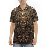Men's Polo Shirt Gold Aztec Mystic Mechanisms
