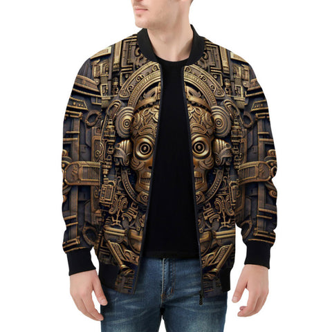 Bomber Jacket Gold Aztec Mystic Mechanisms
