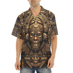 Hawaiian Shirt Gold Aztec Mystic Mechanisms