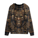 Men's Zip Up Hoodie Gold Aztec Mystic Mechanisms