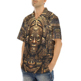 Hawaiian Shirt Gold Aztec Mystic Mechanisms