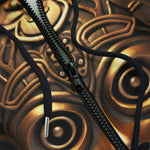 Men's Zip Up Hoodie Gold Aztec Mystic Mechanisms