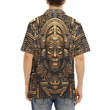 Hawaiian Shirt Gold Aztec Mystic Mechanisms