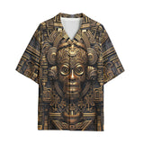 Hawaiian Shirt Gold Aztec Mystic Mechanisms