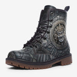 Leather Boots Ancient Aztec God