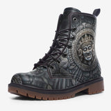 Leather Boots Ancient Aztec God