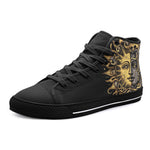High-Top Canvas Shoes Vintage Retro Sun and Moon Art