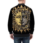 Bomber Jacket Vintage Retro Sun and Moon Art