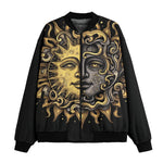 Bomber Jacket Vintage Retro Sun and Moon Art