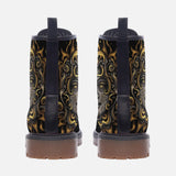 Leather Boots Vintage Retro Sun and Moon Art