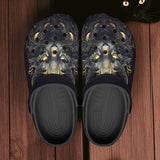 Classic Clogs Black Cat with Gold Eyes