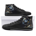 High-Top Canvas Shoes Cat with Swords and Armour