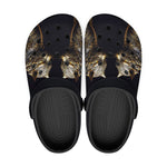 Classic Clogs Gold Decorated Cats