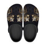 Classic Clogs Gold Decorated Cats
