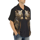 Hawaiian Shirt Gold Decorated Cats