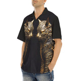 Hawaiian Shirt Gold Decorated Cats