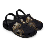 Classic Clogs Gold Decorated Cats
