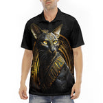 Men's Polo Shirt Mystic Egyptian Cat