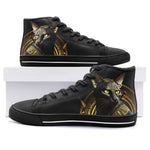 High-Top Canvas Shoes Mystic Egyptian Cat