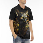 Men's Polo Shirt Mystic Egyptian Cat