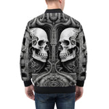 Bomber Jacket Futuristic Skull Art