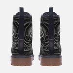 Leather Boots Futuristic Skull Art