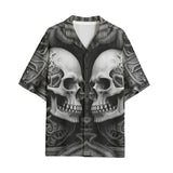 Hawaiian Shirt Futuristic Skull Art