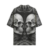 Hawaiian Shirt Futuristic Skull Art