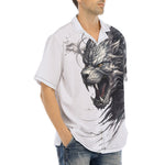 Hawaiian Shirt Wolf Artwork