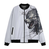 Bomber Jacket Wolf Artwork