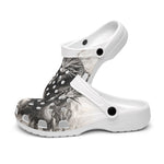 Classic Clogs Dragon Drawing Black and White