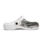 Classic Clogs Dragon Drawing Black and White